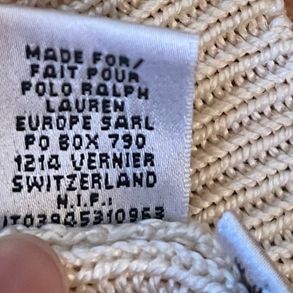 Vintage Ralph Lauren Black Label Cable Knit Silk Sleeveless Cream  Tank L - Picture 7 of 13